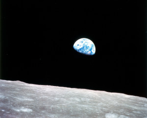 Earthrise photo taken by Bill Anders of Apollo 8 1968