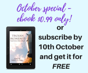 October launch of Trojan Moments - special deal subscribe before 10 October for a free copy or purchse for only $1 in October.